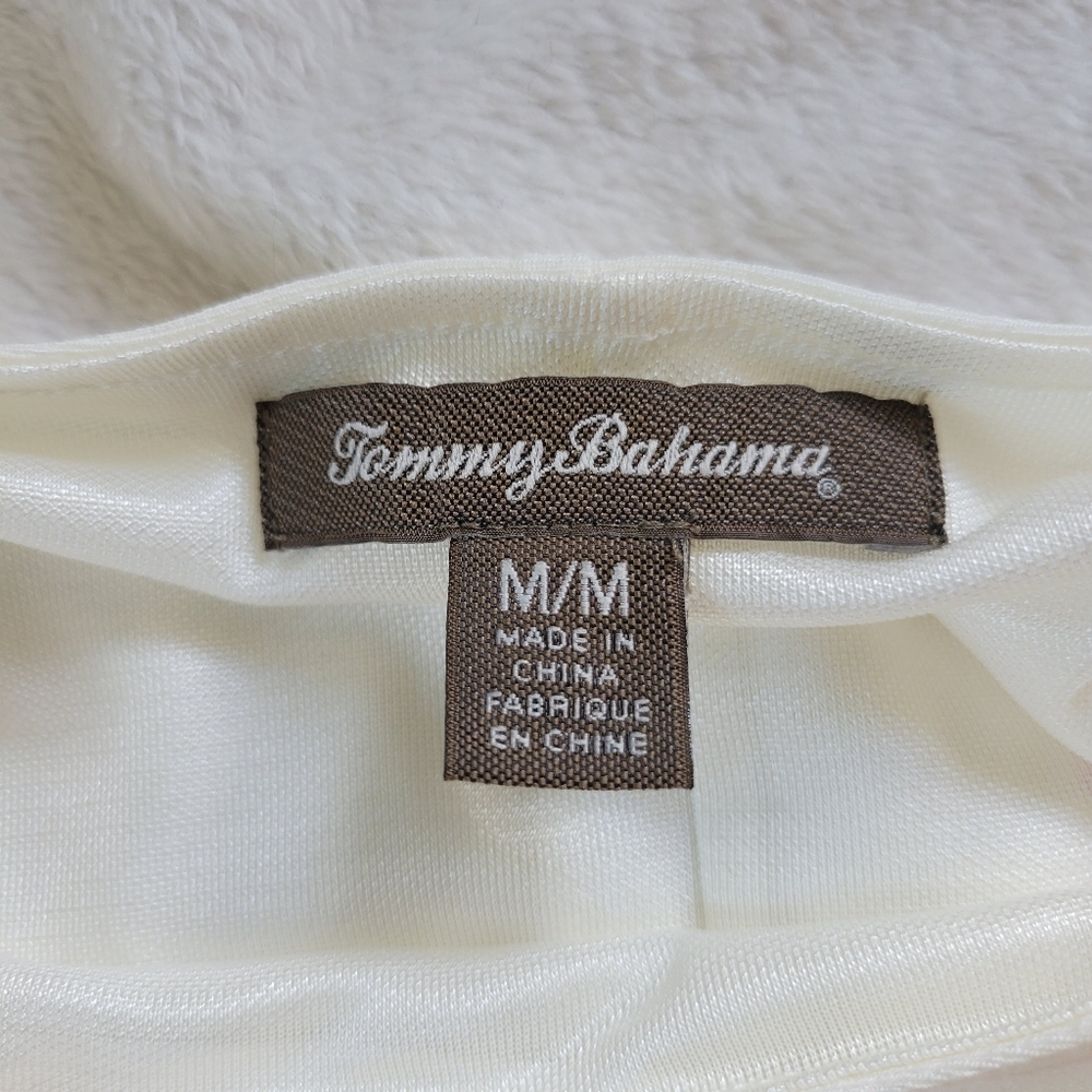 ✨️HP✨️Tommy Bahama | NWOT Pretty Cream/Floral 3/4 Sleeve Maxi Dress (SIZE M) - Picture 4 of 13